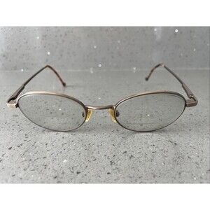 Smart-Clip Eyeglasses Frames ONLY 203 Full Rim round 49-20-140 bronze brown